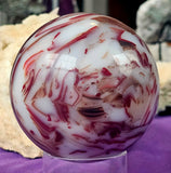 ✨RARE✨ XL Chicken Blood Agate Crystal Sphere ❤️🐔🐓🩸🤍🔮🤩