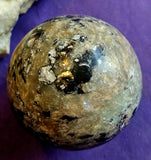 Moonstone, Garnet, Black Tourmaline, & Mica Crystal Sphere 🔮✨🤩💎