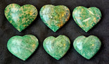 Green Jasper Crystal Puffy Heart 💚🍏✨☘️