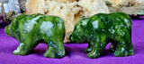 MD. Nephrite Jade Crystal Bear Carving 💚✨🐻🐨