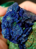 Raw Malachite w/Azurite Crystal Specimen 💚✨🤩🤯💙