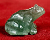 Green Strawberry Quartz Crystal Frog Figurine 🐸🍓