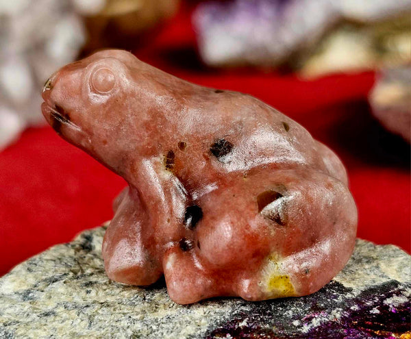 Cherry Blossom Crystal Frog Figurine 🐸