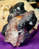 LG. Raw ridescent Rainbow Turgite Crystal Mineral Specimen 🤯🤩✨🌈🖤🤍
