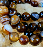Dyed Brown Agate Crystal Stretch Bracelet 📿🍂✨🤎