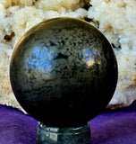 Solid Pyrite Crystal Sphere 🔮✨⚜️