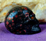 Mini Plum Blossom Jasper Crystal Skull 🖤💀❤️🌸