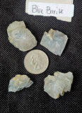 Lot of 4 Raw Blue Barite Crystal Specimens 🩵✨🩵