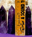 SM. Amethyst/Chevron Amethyst Crystal Tower 💜✨☪️🤍