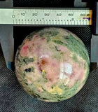 American Rhodonite aka Pink Opal & Green Tourmaline Crystal Sphere 💚✨😍🤯🔮🩷