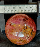 Sunset Rhodonite Crystal Sphere 🩷🔮🧡