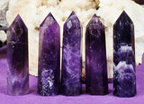 SM. Amethyst/Chevron Amethyst Crystal Tower 💜✨☪️🤍