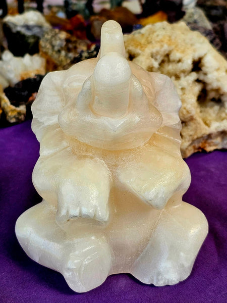 MASSIVE UV Reactive Calcite Crystal Elephant Statue 🩷🐘🤍🤯🤩