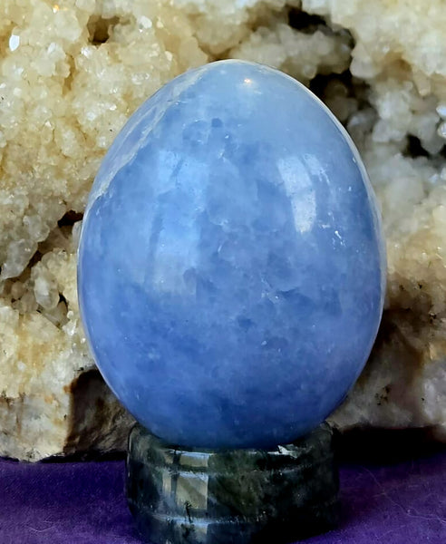Celestite Crystal Egg Carving 💎🥚🍳💠