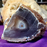 LG. Purple Agate Crystal Druzy Snake on Rock Carving 🐍🤯✨💥🤩🪨