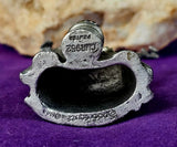 Vintage Antique Pewter Wizard Figurine w/Crystal Ball 🔮✨🩶🧙‍♂️🧙‍♀️