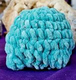 Handcrafted Teal Crocheted Frog Plushie