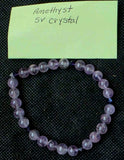 Handcrafted Amethyst & Swarovski Crystal Stretch Bracelet ✨💜🤩📿