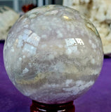 LG. Flower Agate Crystal Sphere 🔮✨🩷🌺🌹