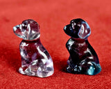 Rainbow Fluorite Crystal Mini Dog