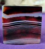 Sardonyx Crystal Floating Cube ✨🤍🖤❤️✨🟥⬛⬜