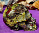 MD. High Quality Dragons Blood Crystal Skull 💀🤩🐲🐉🩸💚♥️