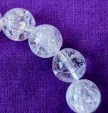 Crackle Quartz Crystal Stretch Bracelet ✨📿🤍💠💎