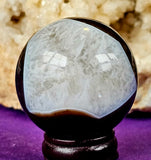 Black Agate Crystal Sphere ✨🤍🤯😍🔮🖤