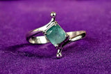 925 Sterling Silver Ring w/Aquamarine Gemstone 💎✨💍🌊🐚