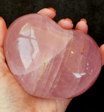 JUMBO STAR Rose Quartz Crystal Puffy Heart 🥰🌹🩷🌸
