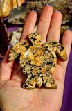 Yellow Jasper Crystal Turtle Trinket Dish 🐢💛✨🖤