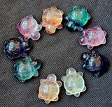 Rainbow Fluorite Crystal Turtle Carving 🐢💜💙💛💚🔮🐢✨