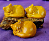 Yellow Jasper Crystal Sleeping Kitty Cat Carving ✨😴🐈🐾🟡💛