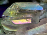 Aura Coated man-altered Clear Quartz Crystal Point 3oz ✨💎🌈