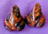 Mahogany Obsidian Crystal Frog Carving 🐸✨🥹💎