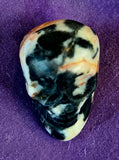 Yellow Zebra Jasper Crystal Mini Skull 💀 🦓💛🤍🖤✨