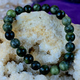 Nephrite Jade Crystal Stretch Bracelet ✨📿💚🖤🤩