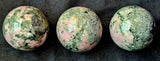 American Rhodonite aka Pink Opal & Green Tourmaline Crystal Sphere 💚✨😍🤯🔮🩷