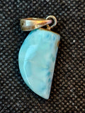 Larimar Crystal 925 Sterling Silver Necklace ✨💎💙🤍📿🌊💠🤩🤯