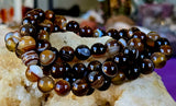 Dyed Brown Agate Crystal Stretch Bracelet 📿🍂✨🤎