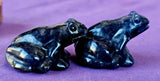 Sodalite Crystal Frog Carving 🐸✨🥹💎