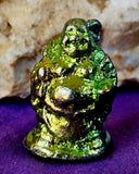 SM. Rainbow Titanium Bismuth Crystal Happy Buddha Figurine ✨💜🙏🕉️🧘🧘‍♀️
