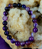 Dyed Purple Agate Crystal Stretch Bracelet ☪️📿✨💜