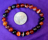 Sardonyx Crystal Stretch Bracelet ❤️📿✨🖤