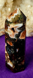 Red Moss Agate Crystal Tower 💚✨❤️🤍