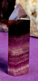 Banded Rainbow Fluorite Crystal Tower 💚✨💜☪️💛