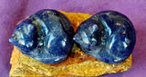 SM. Blue Aventurine Crystal Sleeping Kitty Cat Carving ✨😴🐈🐾💙🔵