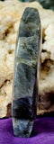 LG. FULL PURPLE FLASH Labradorite Crystal Leaf Carving 💜✨🌿🤩🍃
