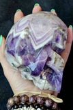 LG. Chevron Amethyst Crystal Skull