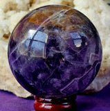 Chevron Amethyst Crystal Sphere #2 💜✨🤍